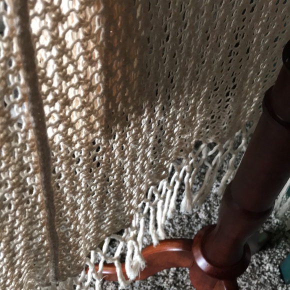 Bohemian Crocheted Cardigan Open Front Stunning Eggshell FINAL SALE - Picture 7 of 15